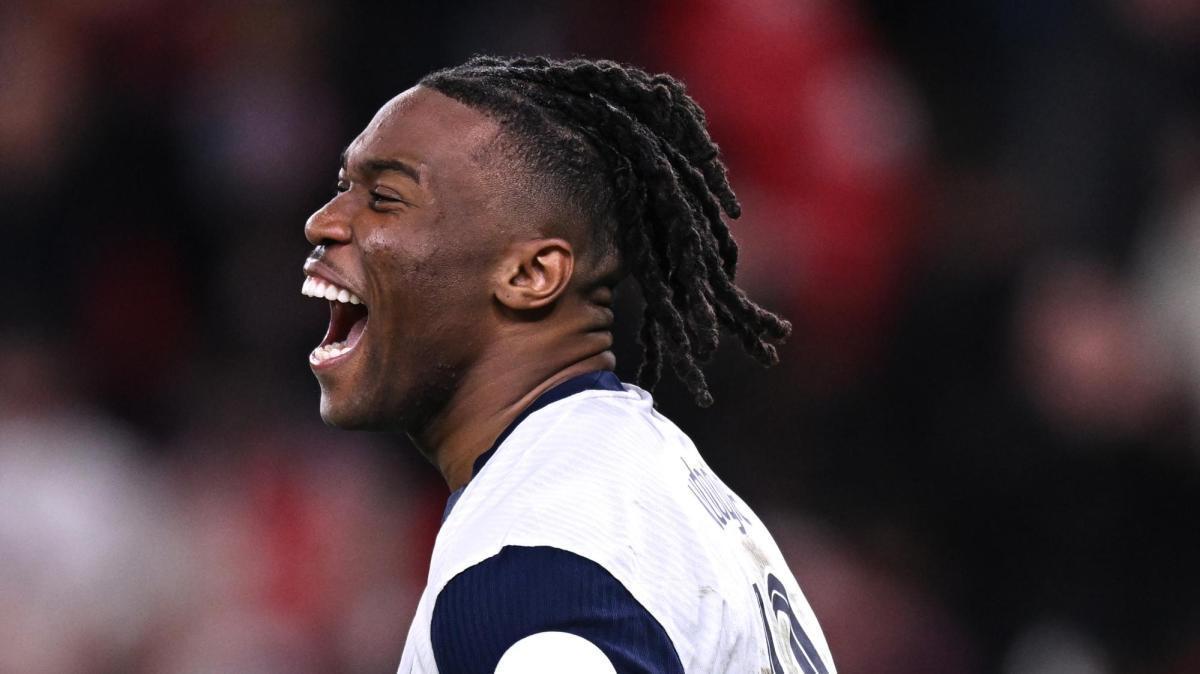 NFL-都体：尤文可能报价2500万欧元向热刺求购乌多基